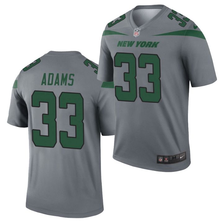 Men New York Jets 33 Jamal Adams Nike Grey Inverted Legend NFL Jersey
